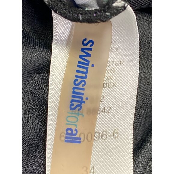 Swimsuits For All sz 34 Plus Floral Fit & Flare Swim Dress Built In Wireless Bra - Picture 4 of 8